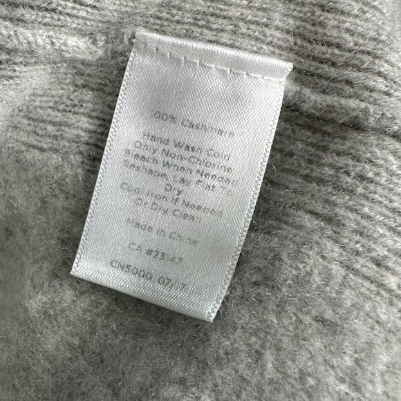 Talbots 100 Cashmere Long Duster Cardigan Sweater Medium Gray Quiet Luxury EUC - Picture 8 of 9